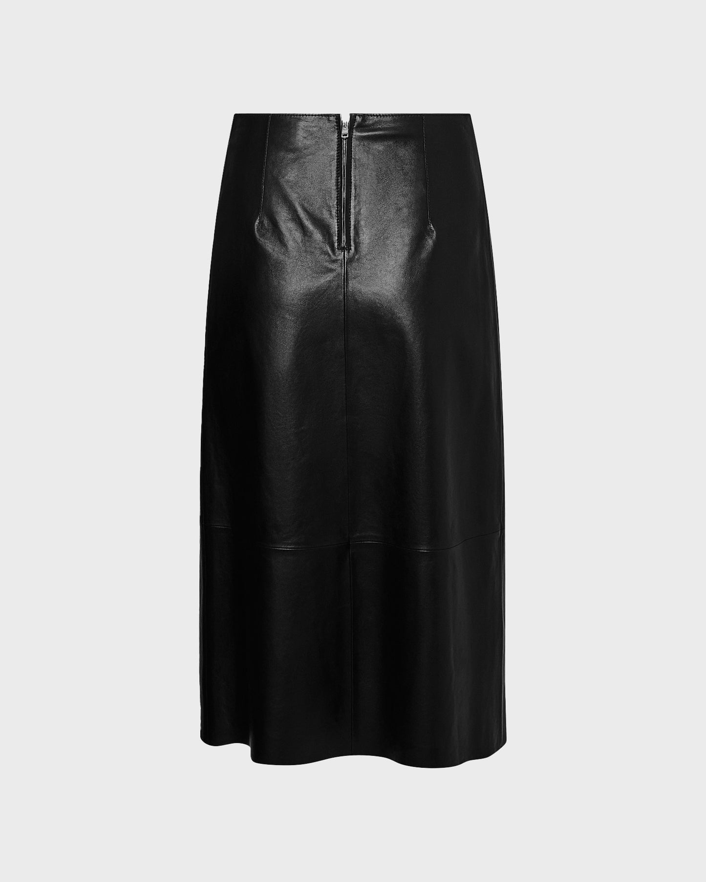 Leather fringe wrap skirt