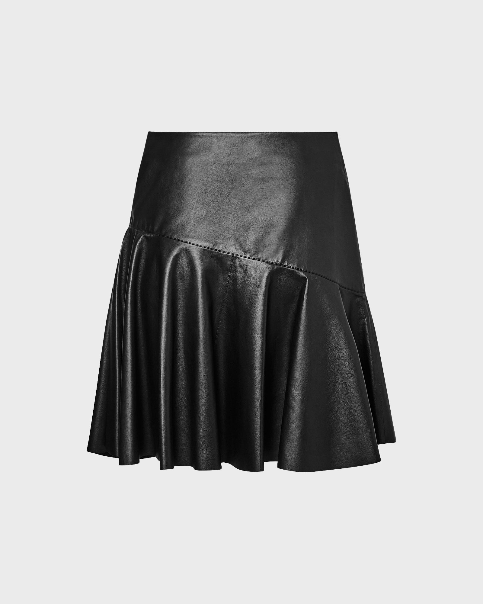 Summer sale - Leather ruffle skirt -Yves Salomon - New spring summer collection