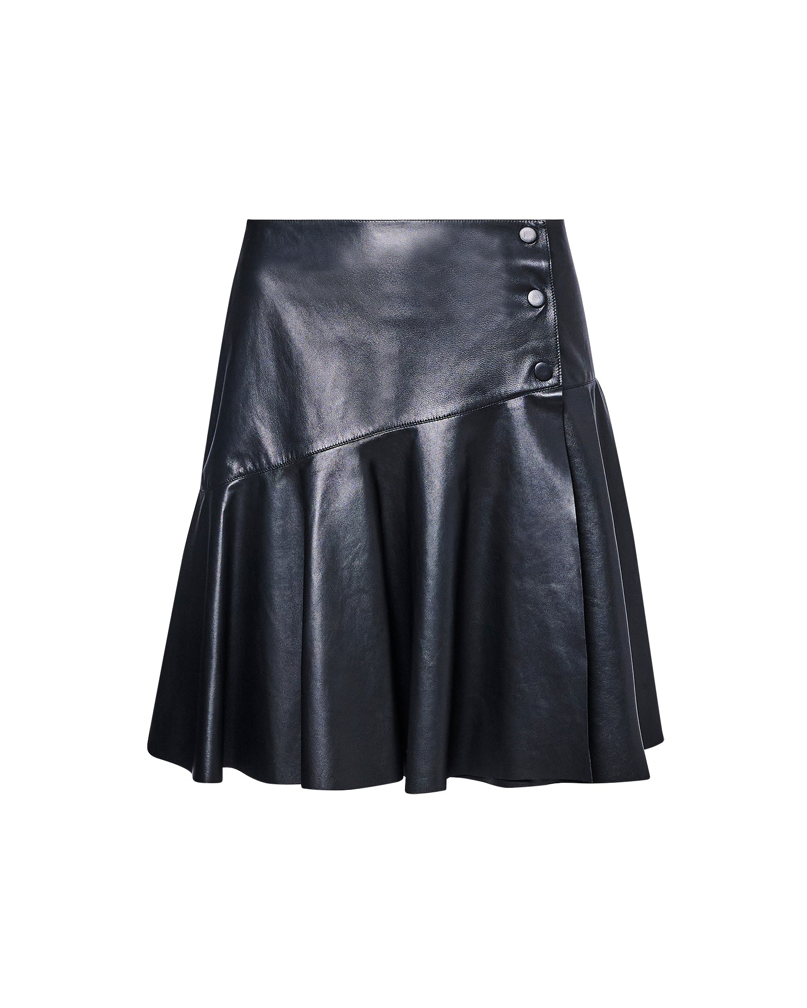 Leather ruffle skirt -Yves Salomon - New spring summer collection