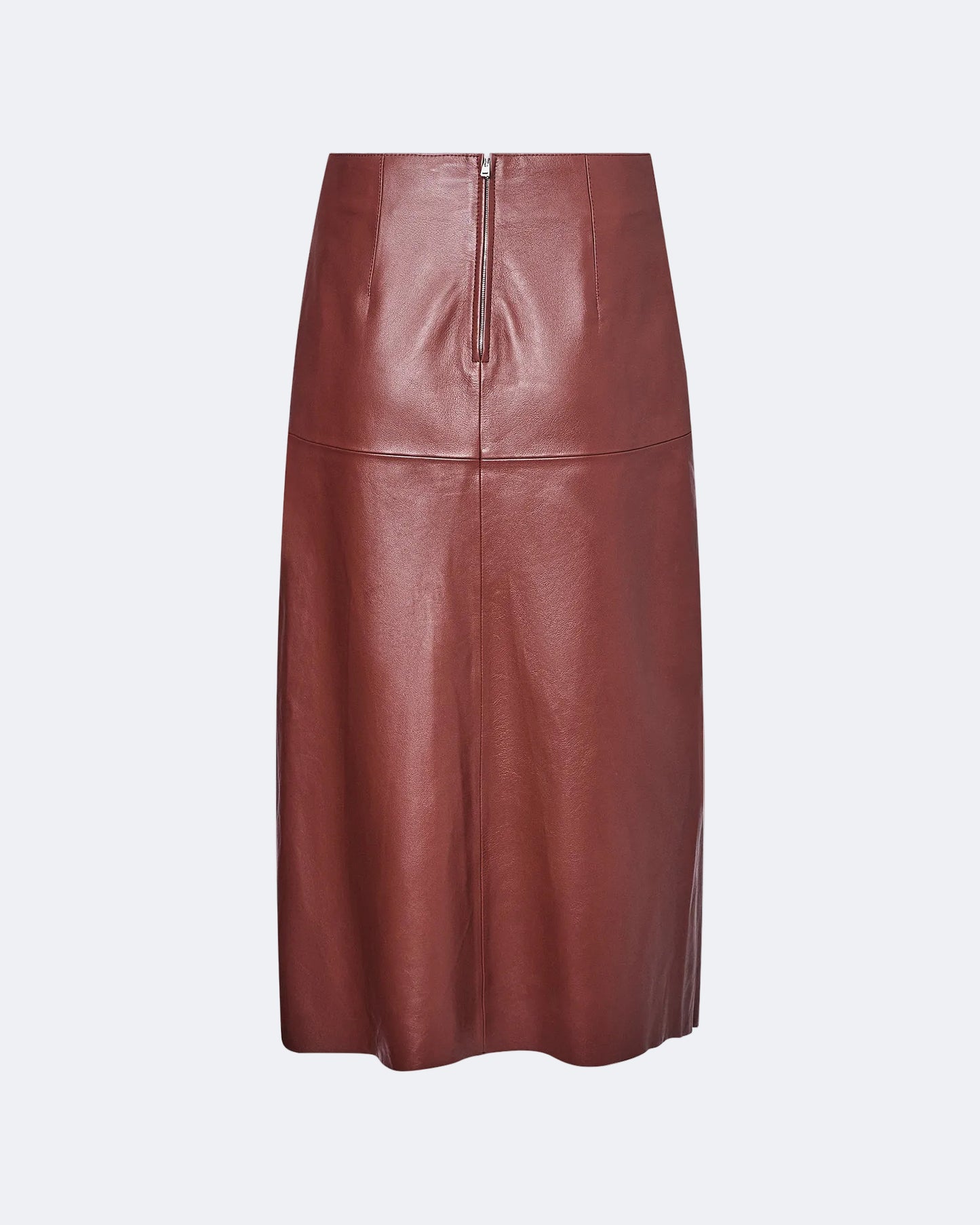 Leather wrap skirt