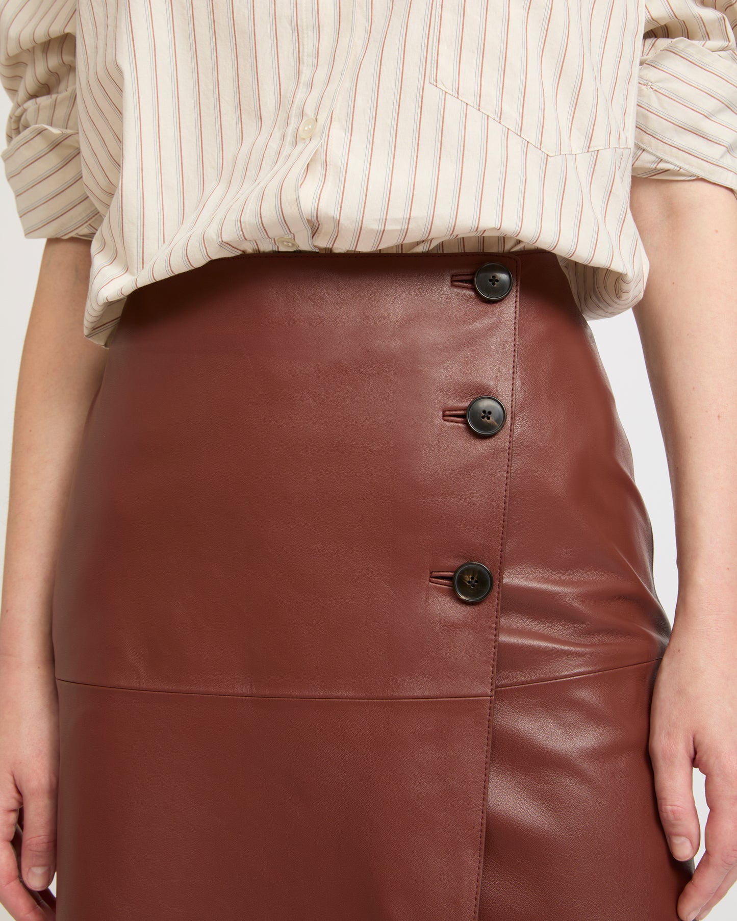 Leather wrap skirt -Yves Salomon - New spring summer collection