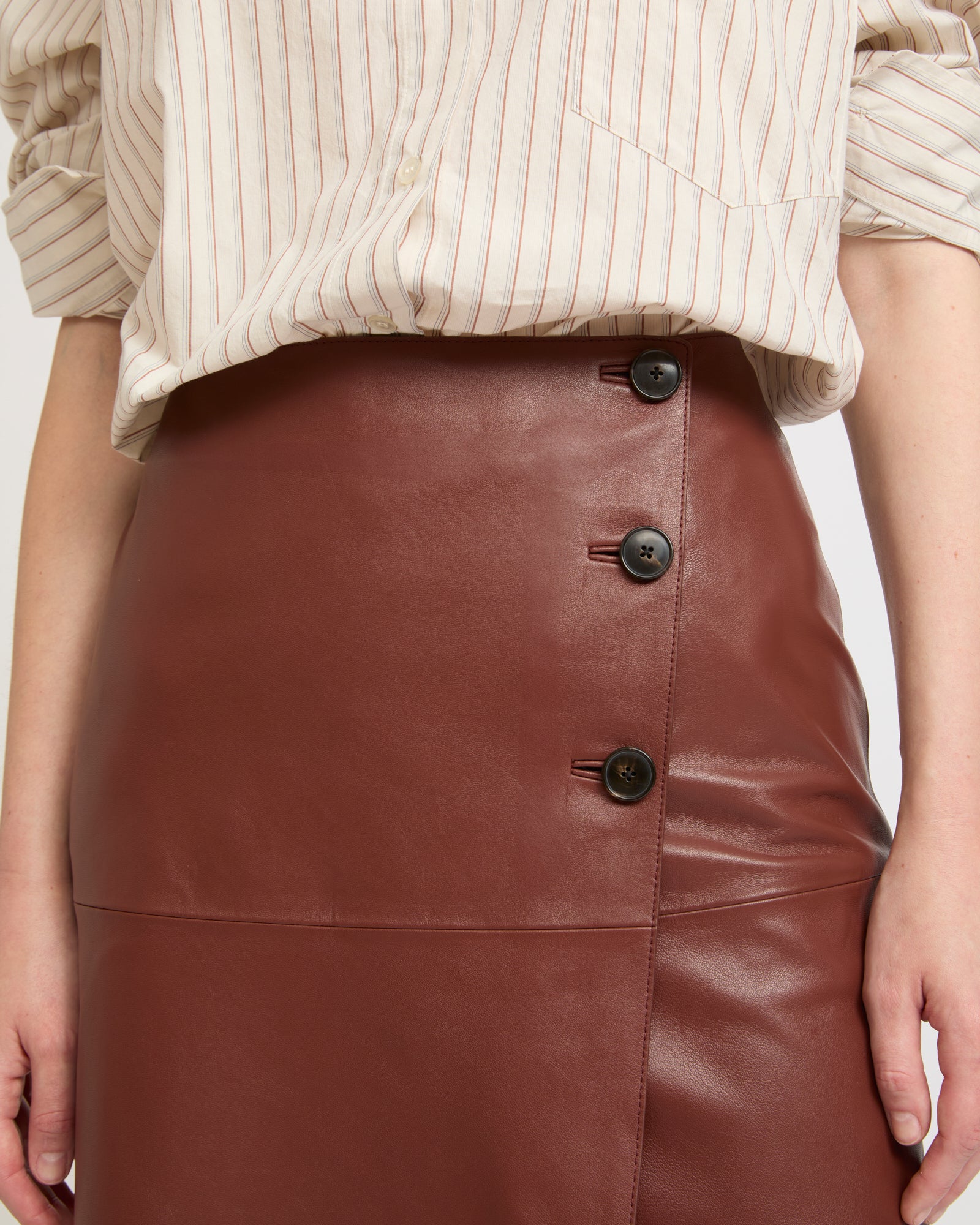 Leather wrap skirt -Yves Salomon - New spring summer collection