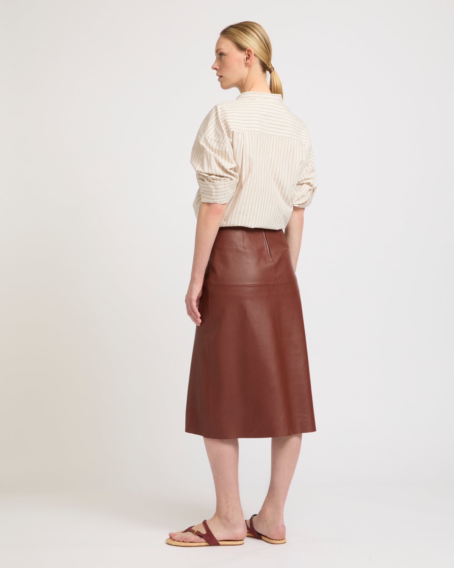 Leather wrap skirt -Yves Salomon - New spring summer collection