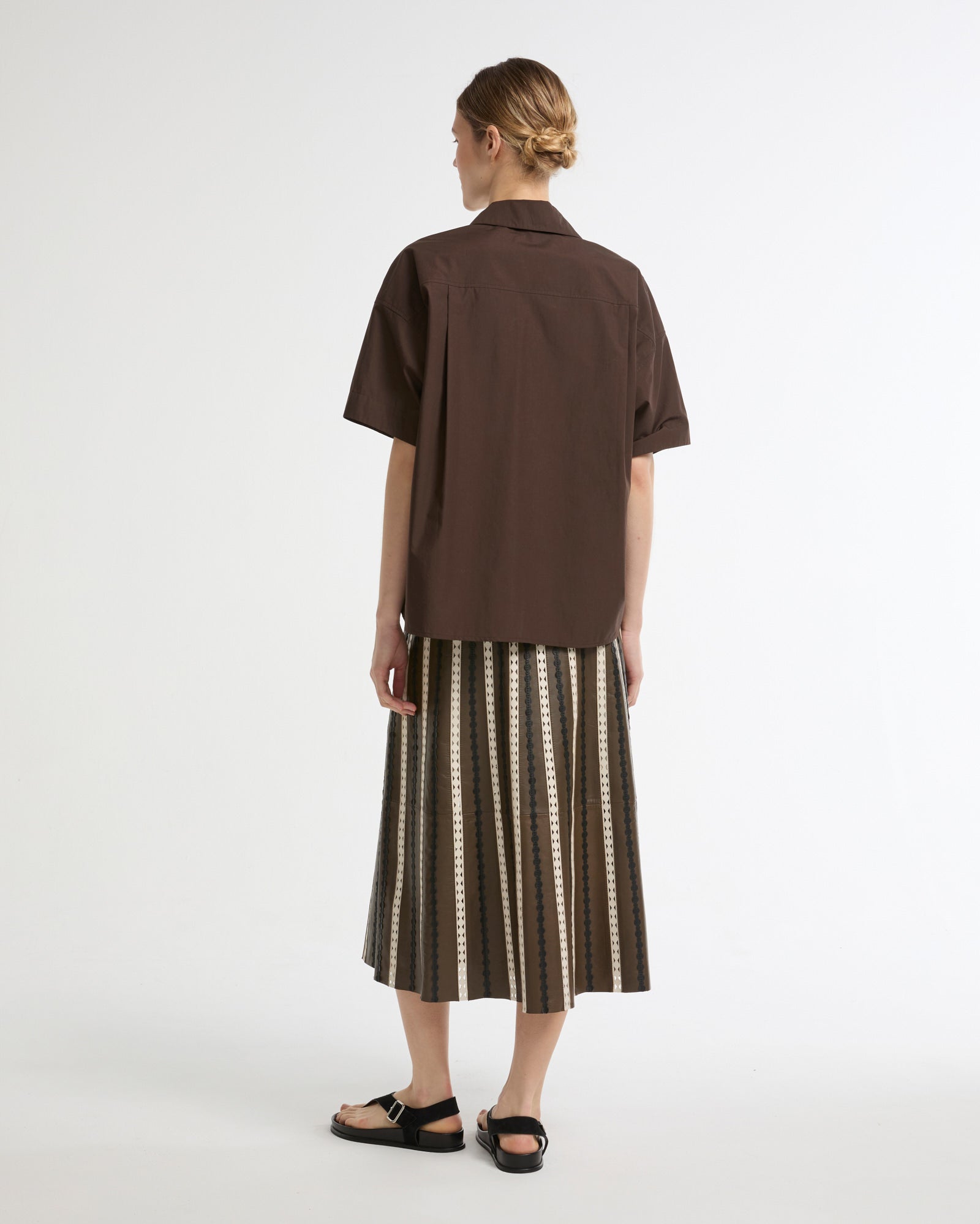 Perforated leather maxi skirt -Yves Salomon - New spring summer collection