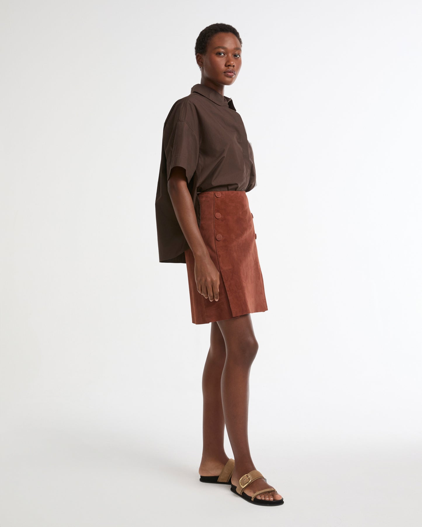 Summer sale - Double-sided lambskin mini skirt -Yves Salomon - New spring summer collection