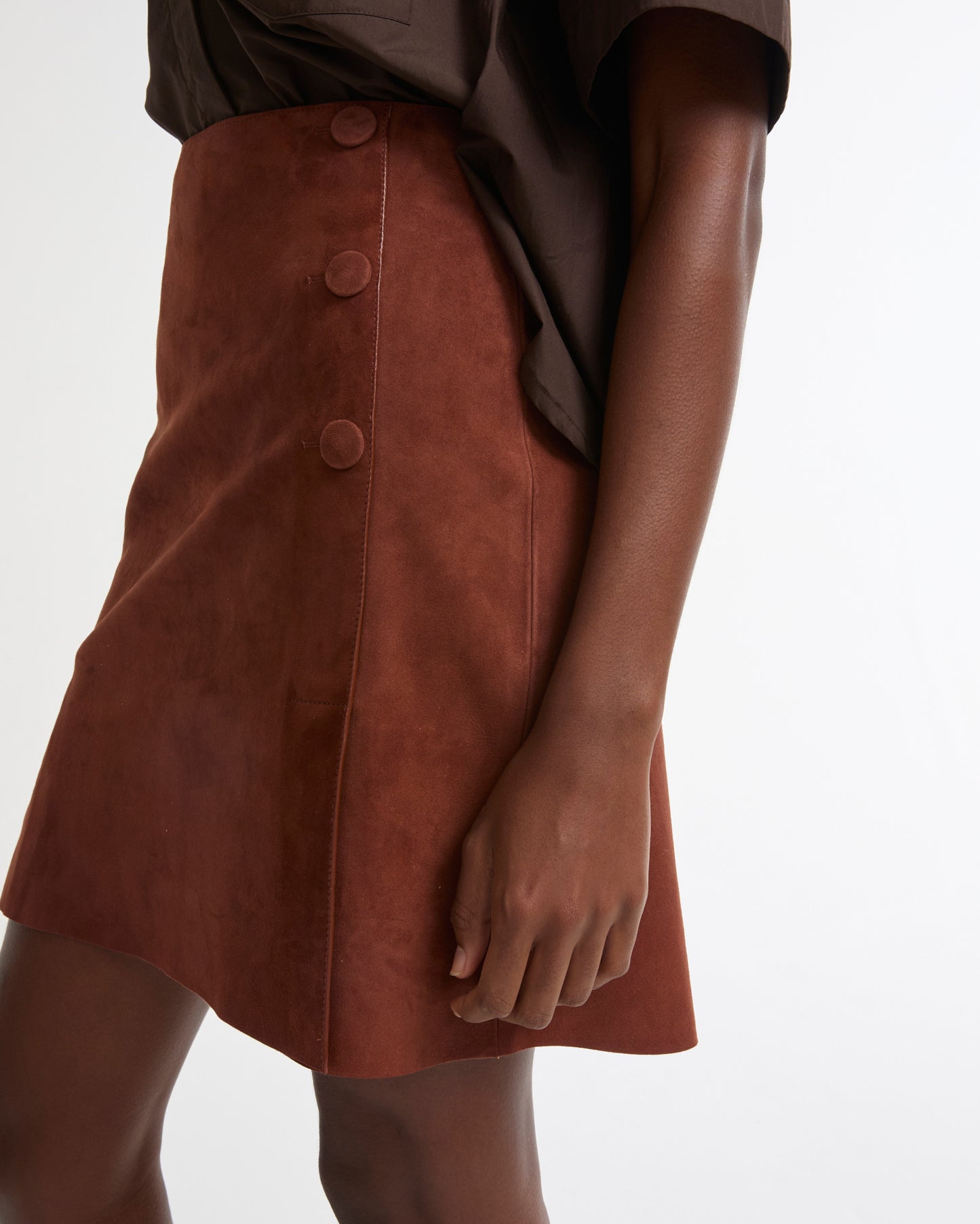 Summer sale - Double-sided lambskin mini skirt -Yves Salomon - New spring summer collection