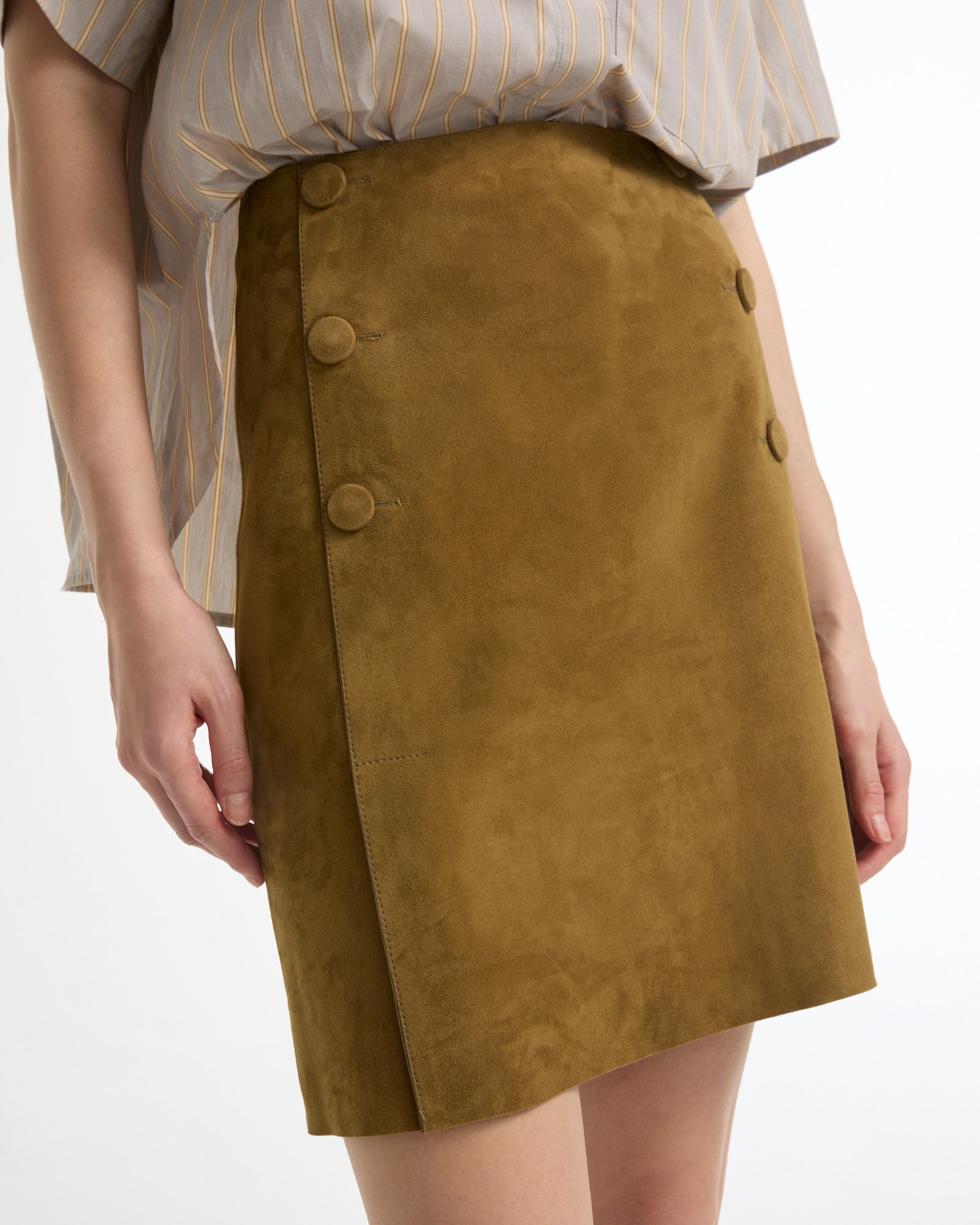 Summer sale - Double-sided lambskin mini skirt -Yves Salomon - New spring summer collection