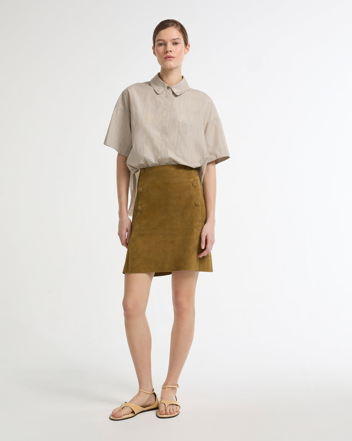 Double-sided lambskin mini skirt -Yves Salomon - New spring summer collection