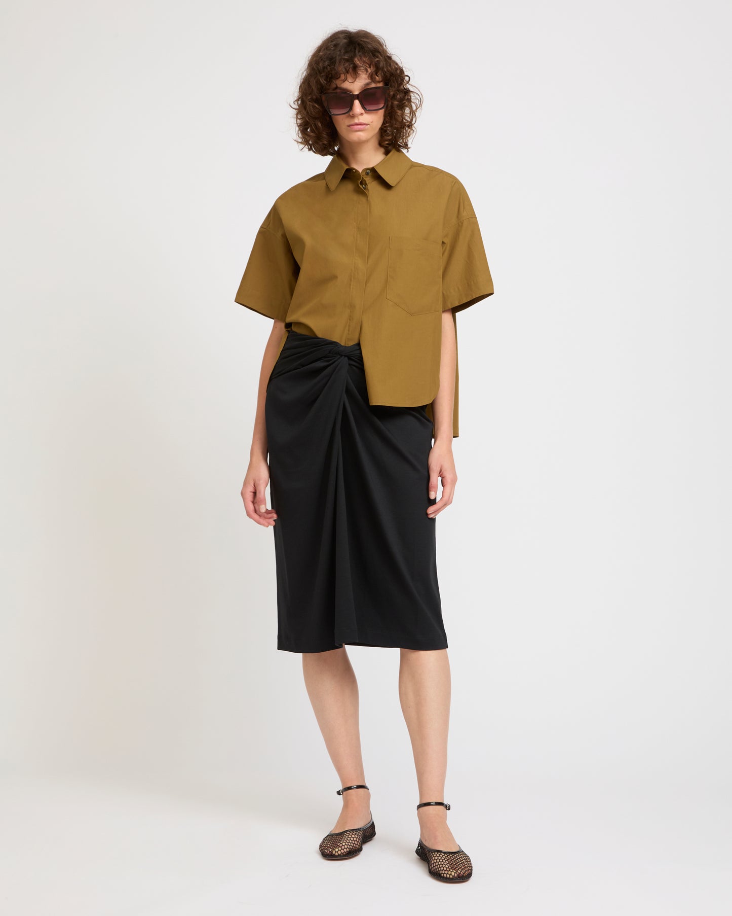 Summer sale - Draped jersey skirt -Yves Salomon - New spring summer collection