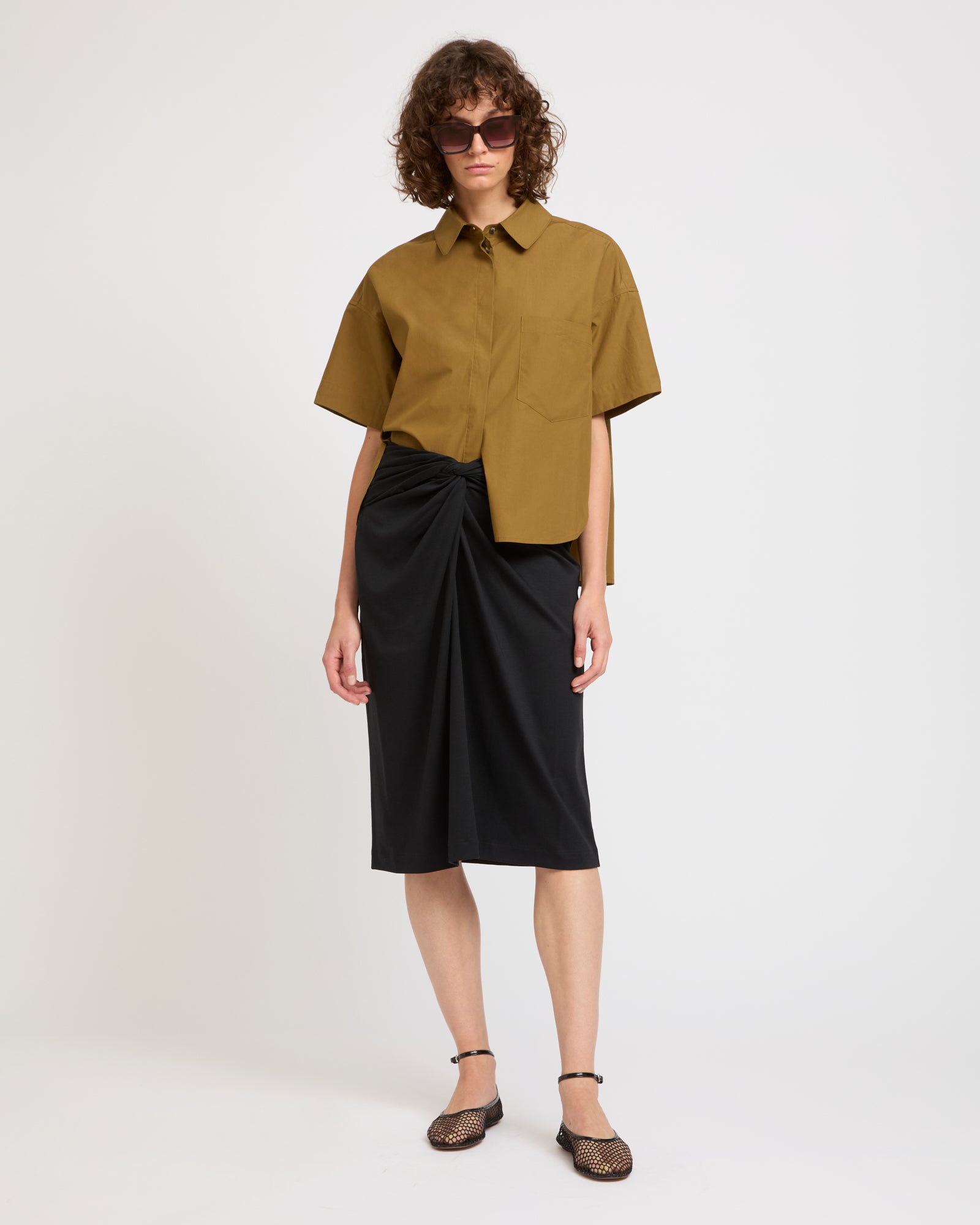 Summer sale - Draped jersey skirt -Yves Salomon - New spring summer collection