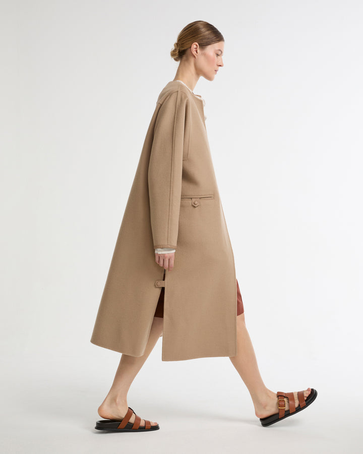Double-sided cashmere-blend belted maxi coat -Yves Salomon - New spring summer collection