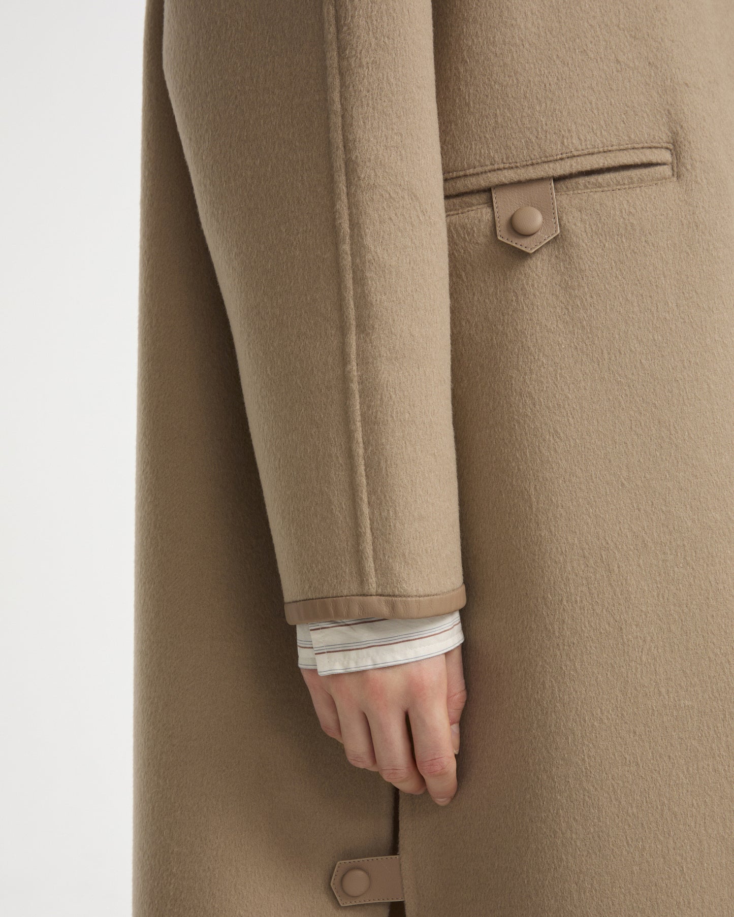 Double-sided cashmere-blend belted maxi coat -Yves Salomon - New spring summer collection