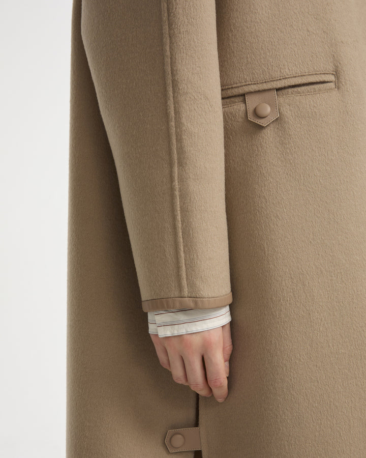 Double-sided cashmere-blend belted maxi coat -Yves Salomon - New spring summer collection