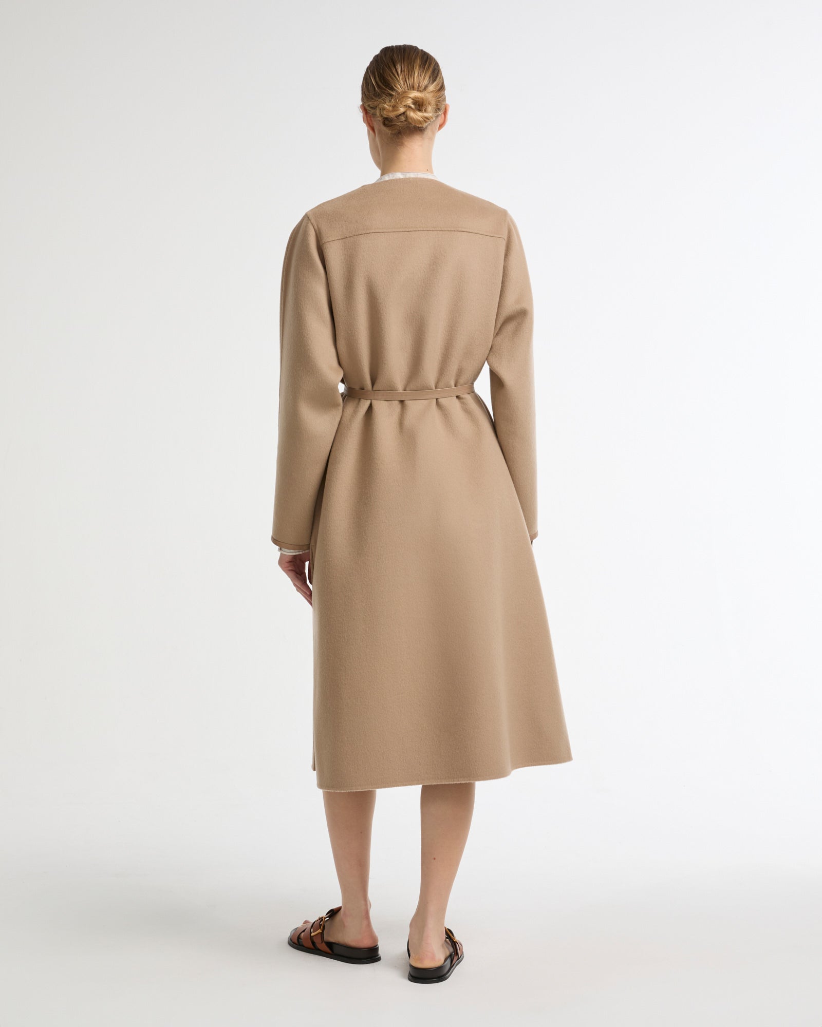 Double-sided cashmere-blend belted maxi coat -Yves Salomon - New spring summer collection