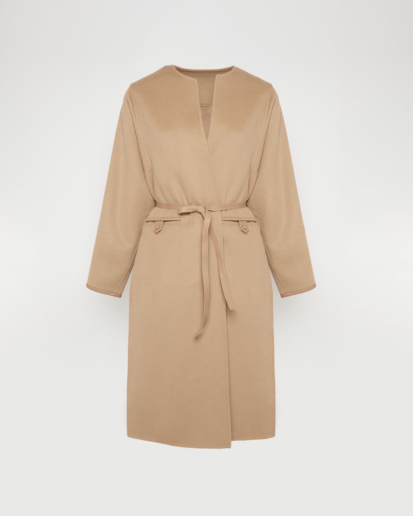 Double-sided cashmere-blend belted maxi coat -Yves Salomon - New spring summer collection
