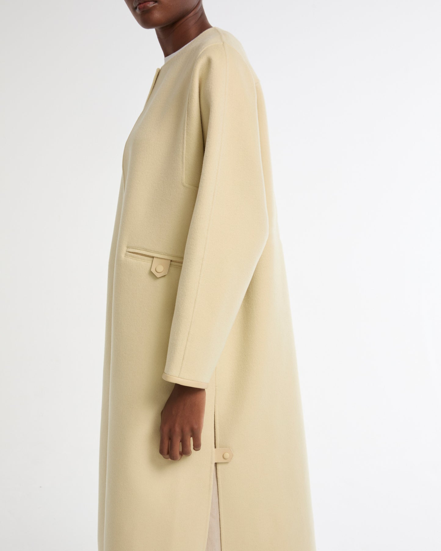 Double-sided cashmere-blend belted maxi coat -Yves Salomon - New spring summer collection