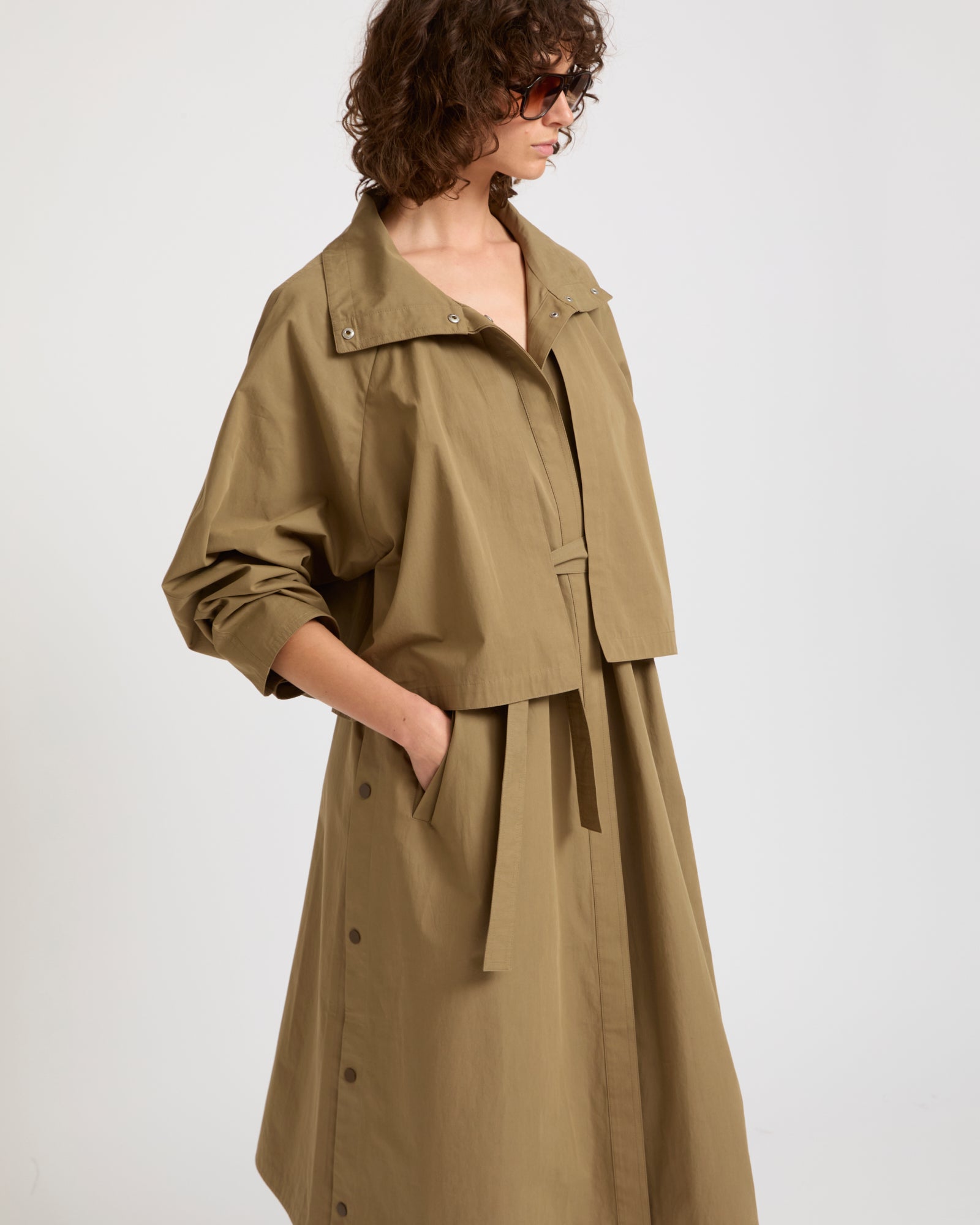 Oversized maxi cotton coat -Yves Salomon - New spring summer collection