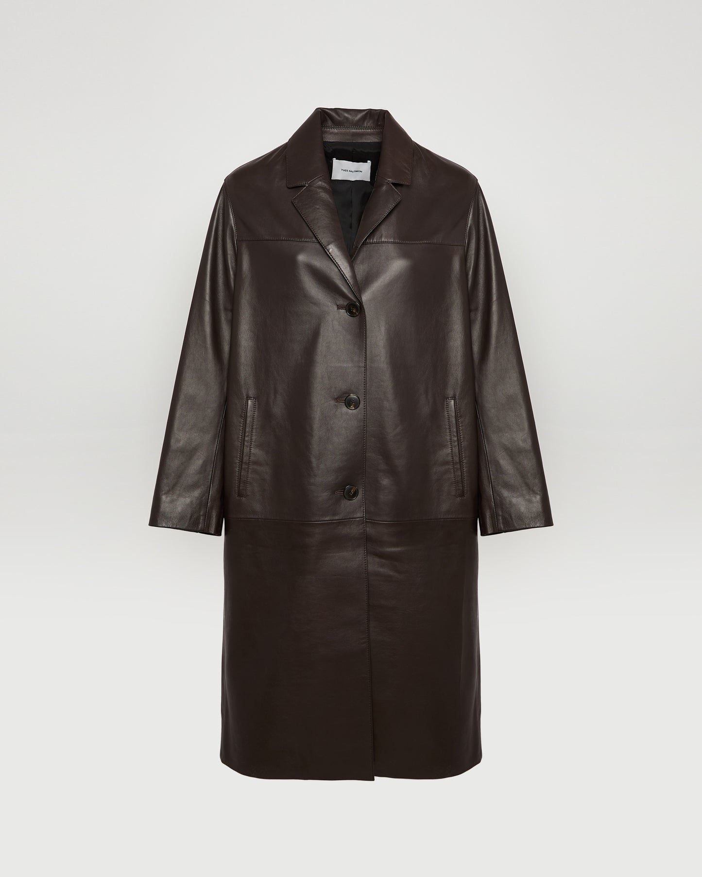 Straight leather coat -Yves Salomon - New spring summer collection