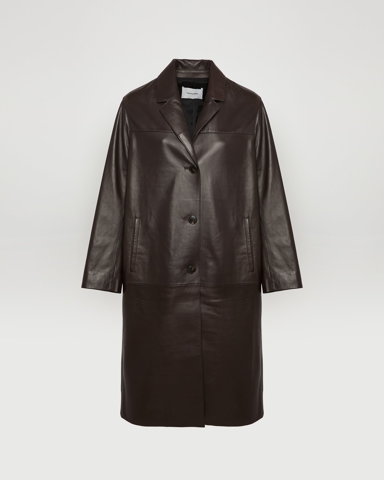 Straight leather coat -Yves Salomon - New spring summer collection
