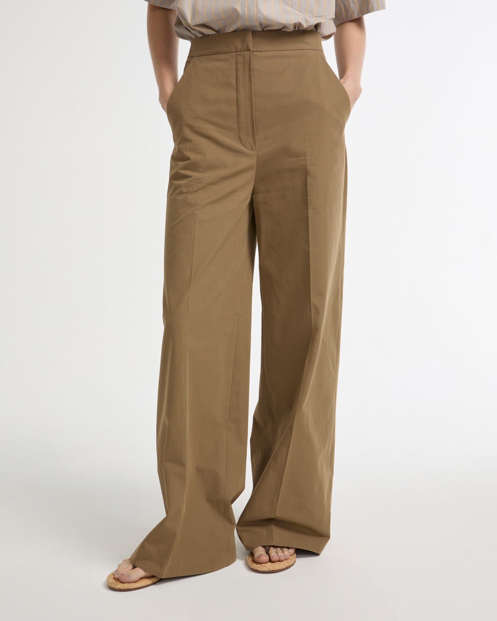 Summer sale - Cotton wide leg trousers -Yves Salomon - New spring summer collection