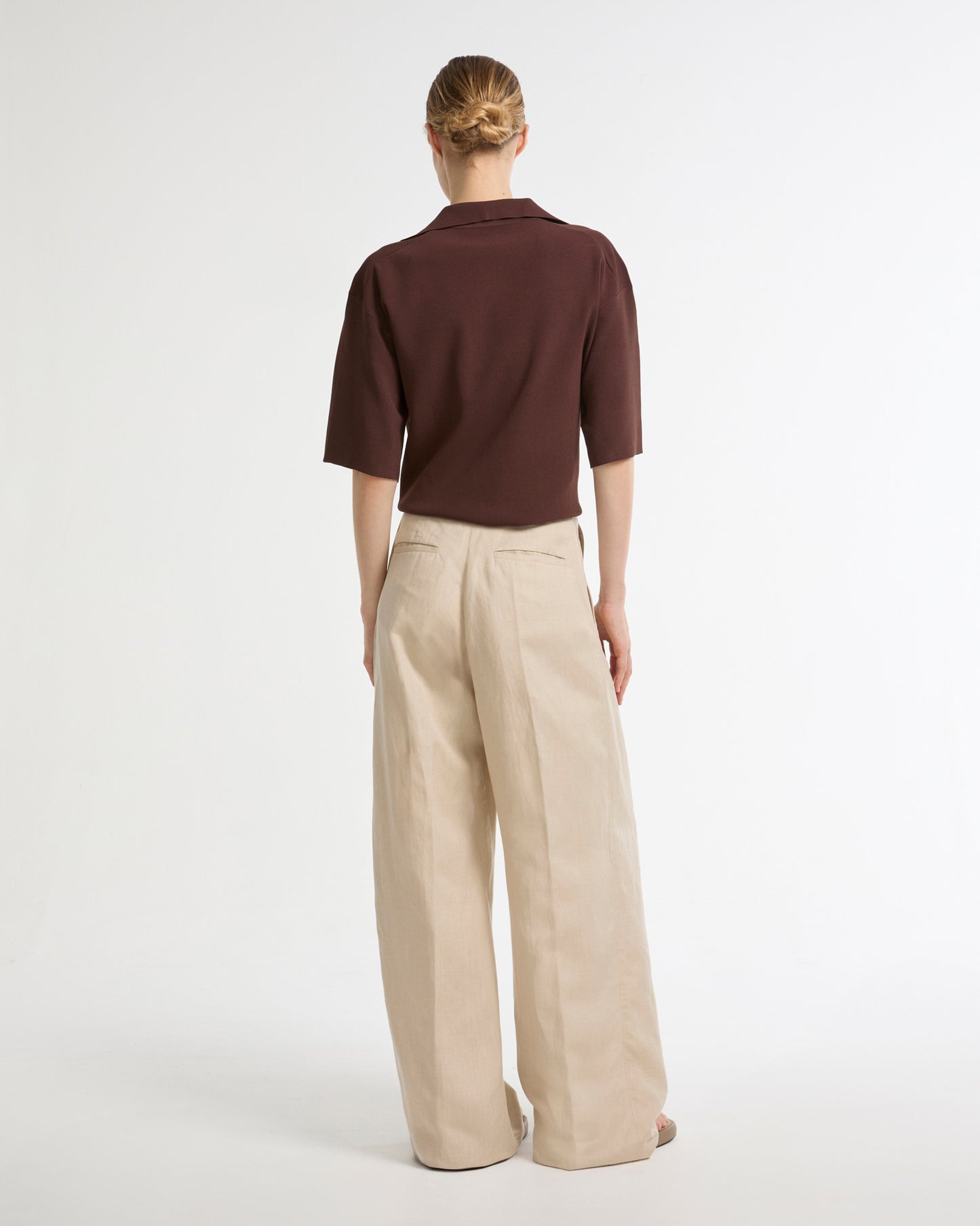 Linen wide leg trousers -Yves Salomon - New spring summer collection