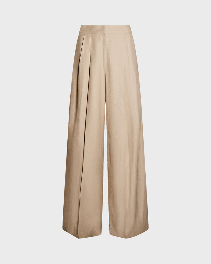 Linen wide leg trousers