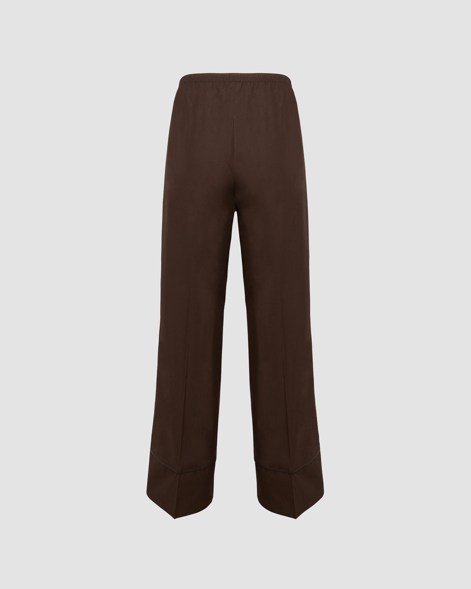 Loose fit poplin trousers with leather details -Yves Salomon - New spring summer collection