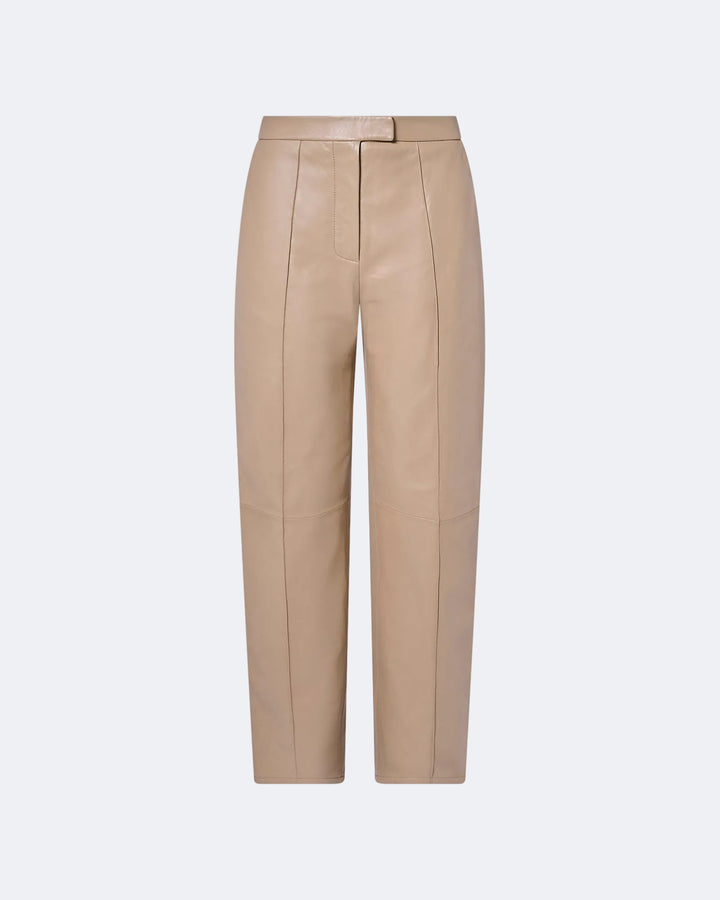 Leather tailored trousers