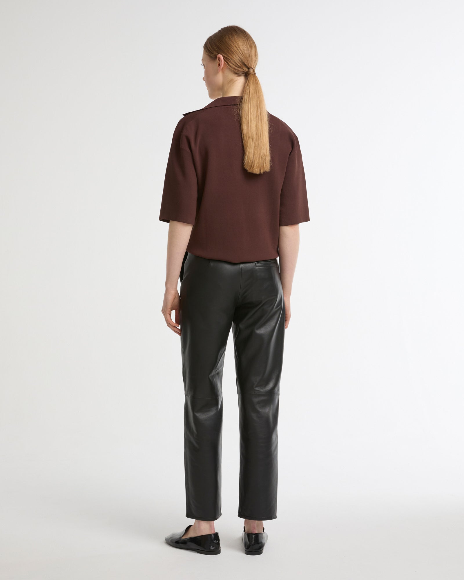 Leather tailored trousers -Yves Salomon - New spring summer collection