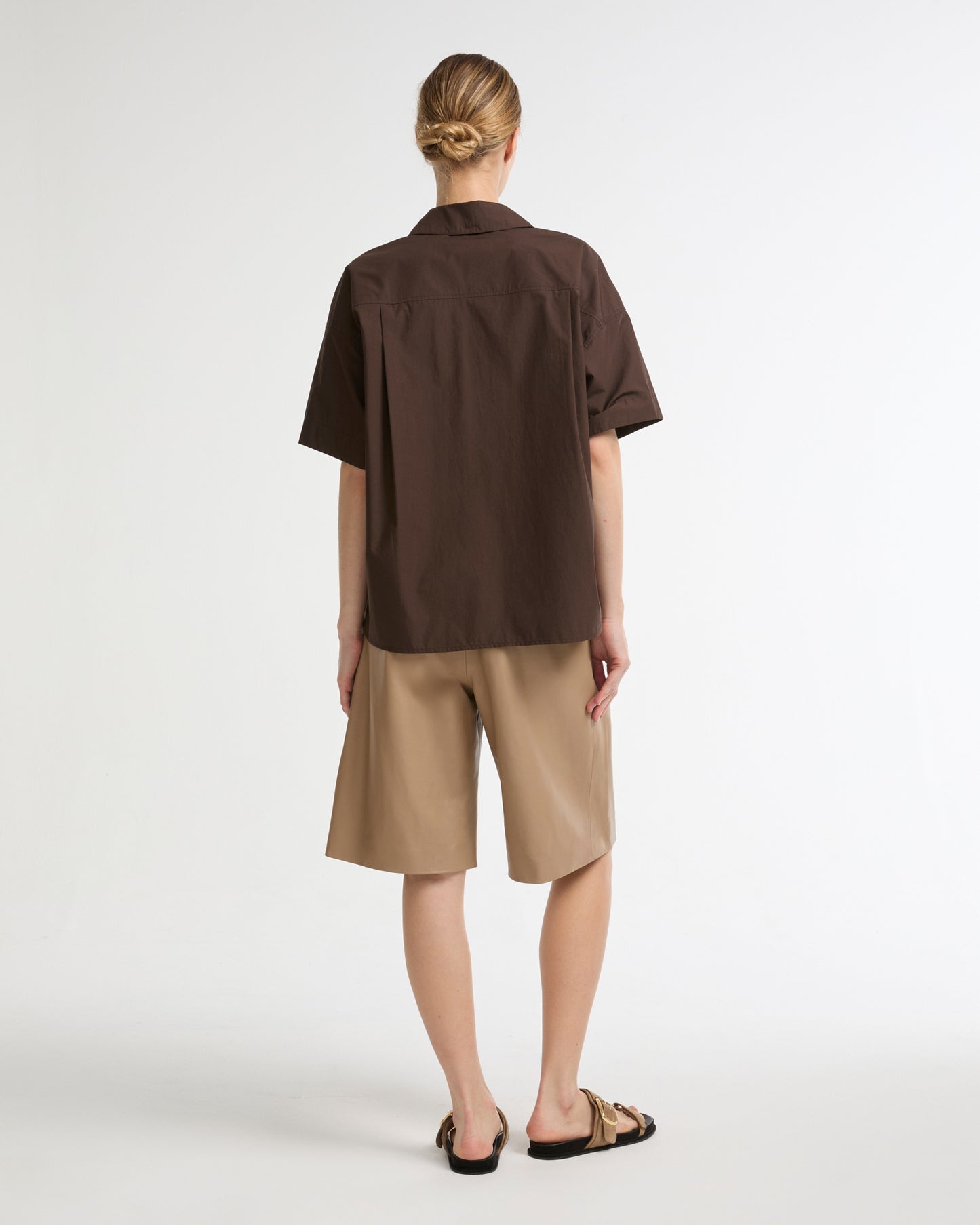 Leather Bermuda shorts -Yves Salomon - New spring summer collection