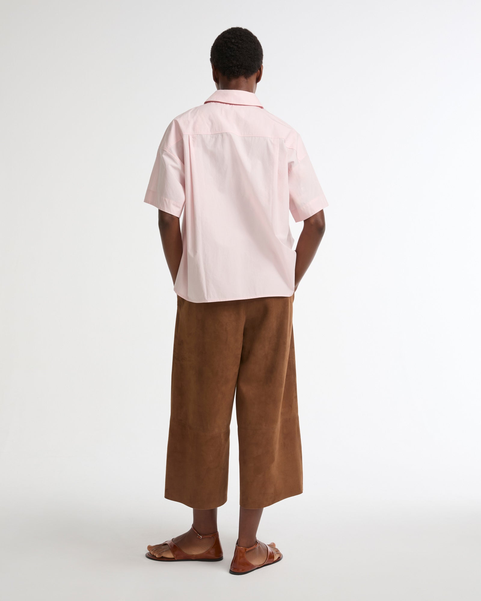 NE PAS METTRE EN LIGNE Suede calfskin wide trousers -Yves Salomon - New spring summer collection