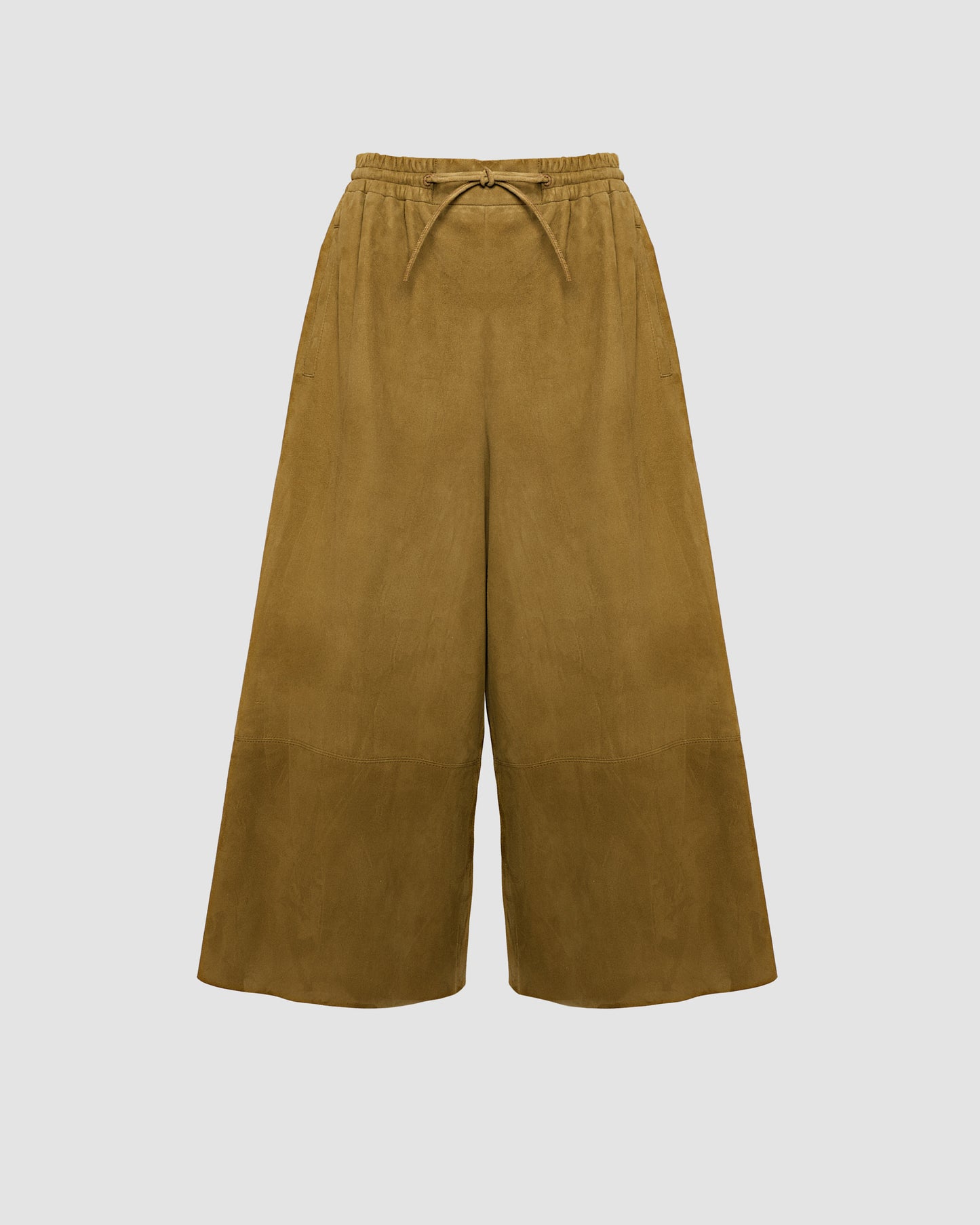 NE PAS METTRE EN LIGNE Suede calfskin wide trousers -Yves Salomon - New spring summer collection