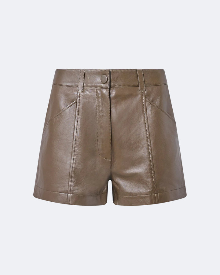 Leather shorts