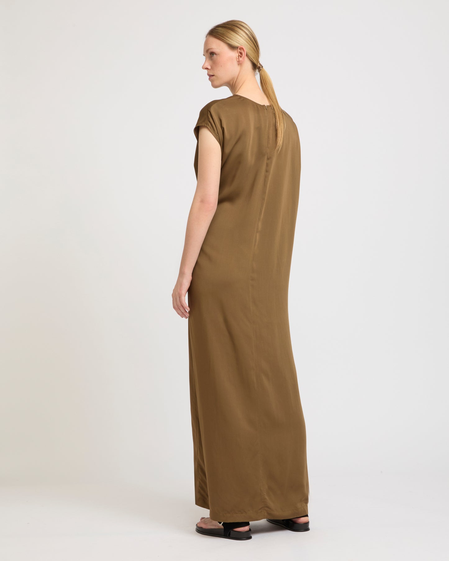 Summer sale - Asymmetric adjustable satin dress -Yves Salomon - New spring summer collection