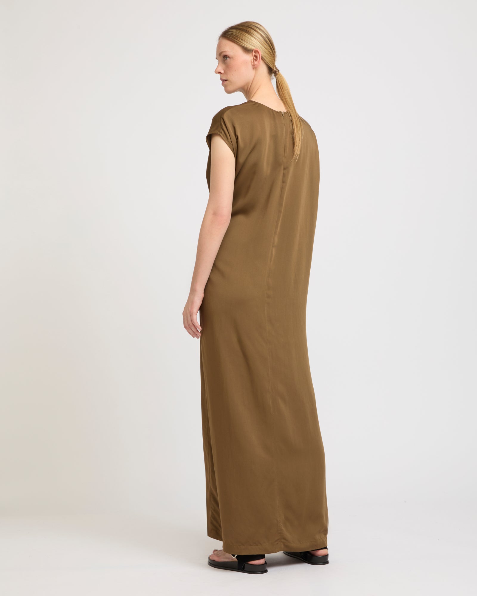 Summer sale - Asymmetric adjustable satin dress -Yves Salomon - New spring summer collection
