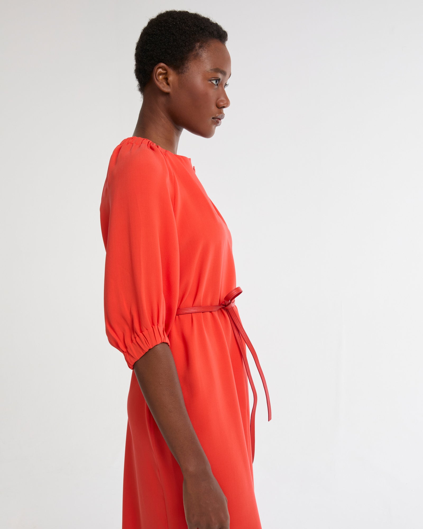 Summer sale - Flowing silk crepe dress -Yves Salomon - New spring summer collection