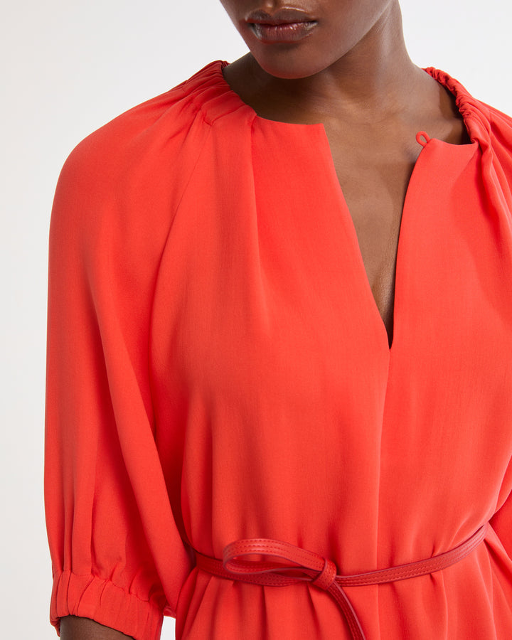 Flowing silk crepe dress -Yves Salomon - New spring summer collection