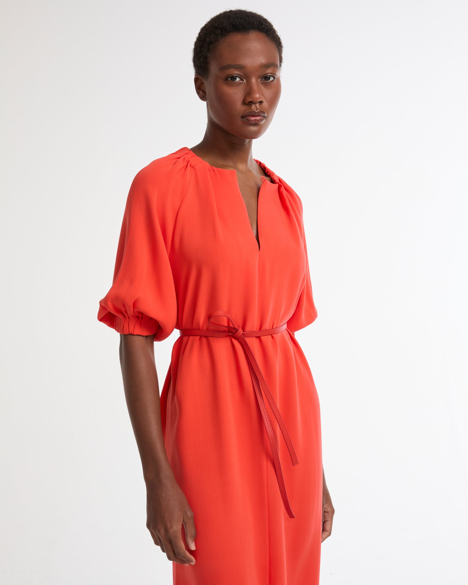 Summer sale - Flowing silk crepe dress -Yves Salomon - New spring summer collection