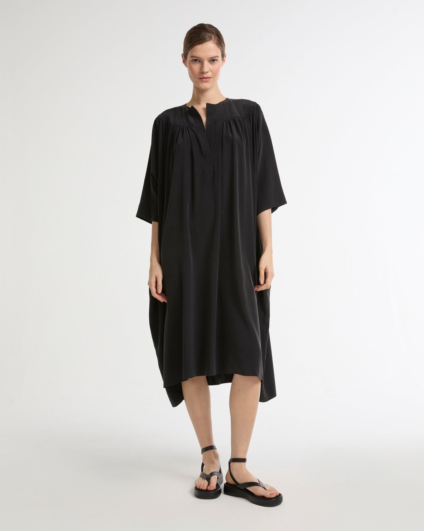 Summer sale - Light silk crepe dress -Yves Salomon - New spring summer collection