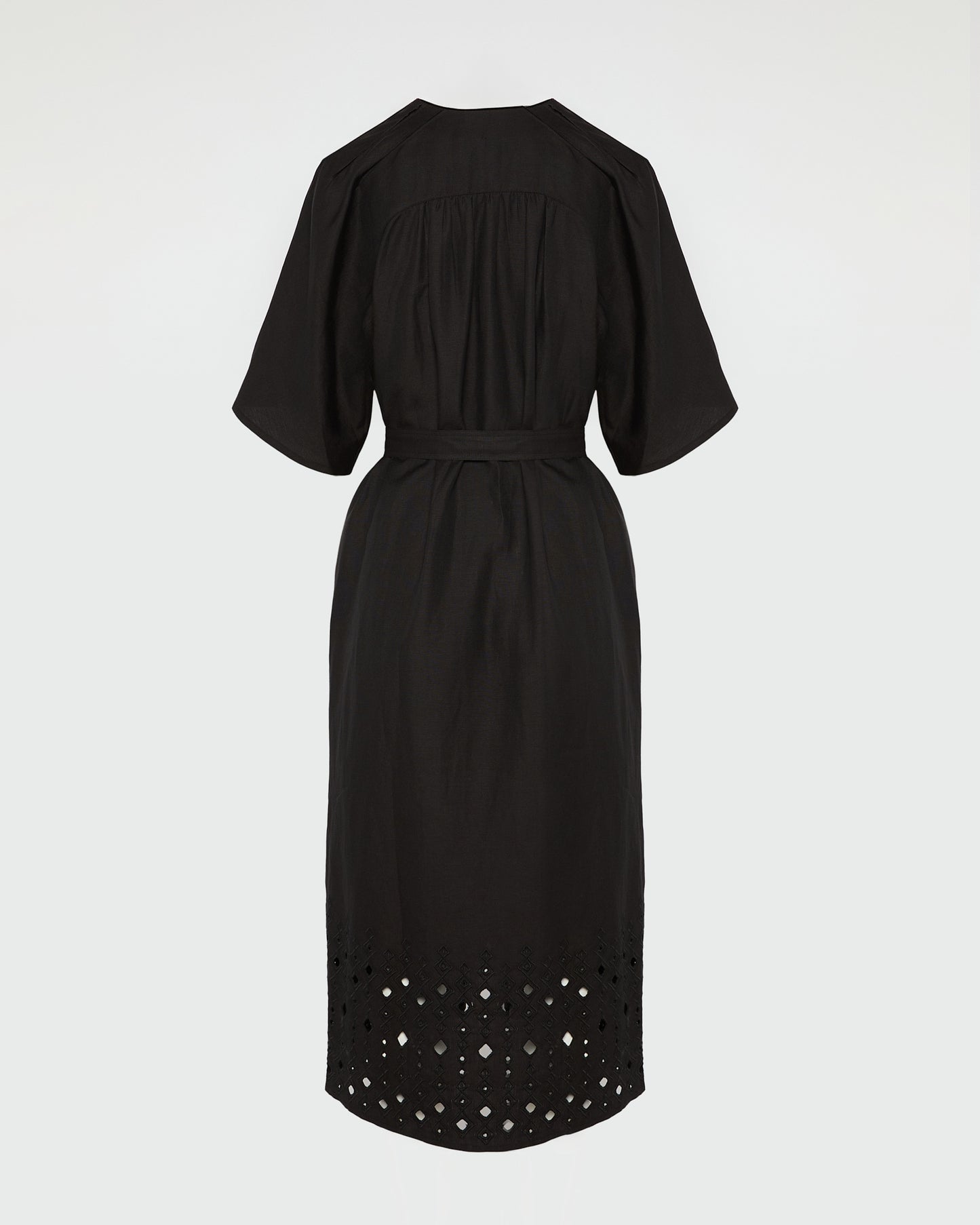 Summer sale - Flowing dress in embroidered linen -Yves Salomon - New spring summer collection