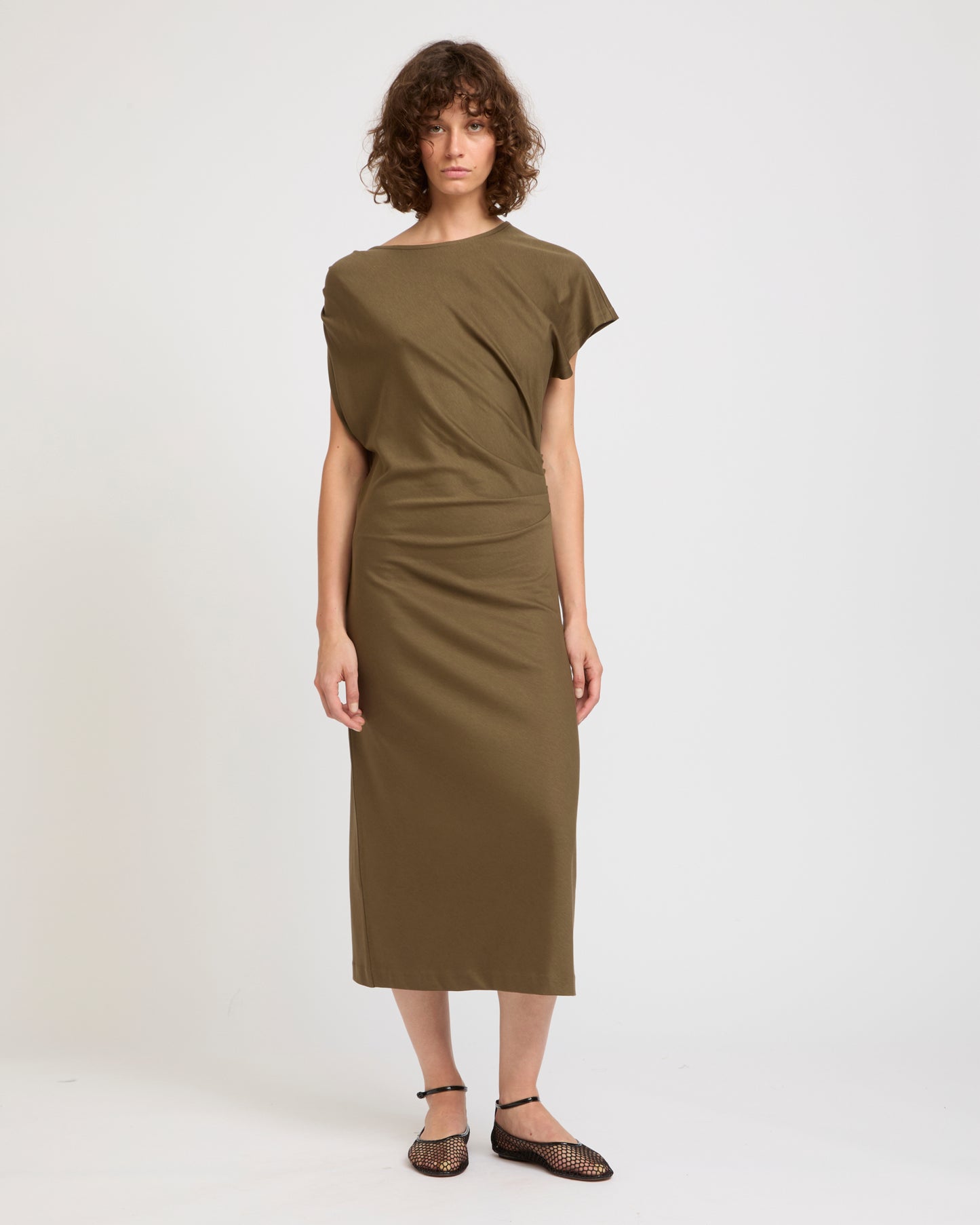Summer sale - Asymmetrical jersey dress -Yves Salomon - New spring summer collection
