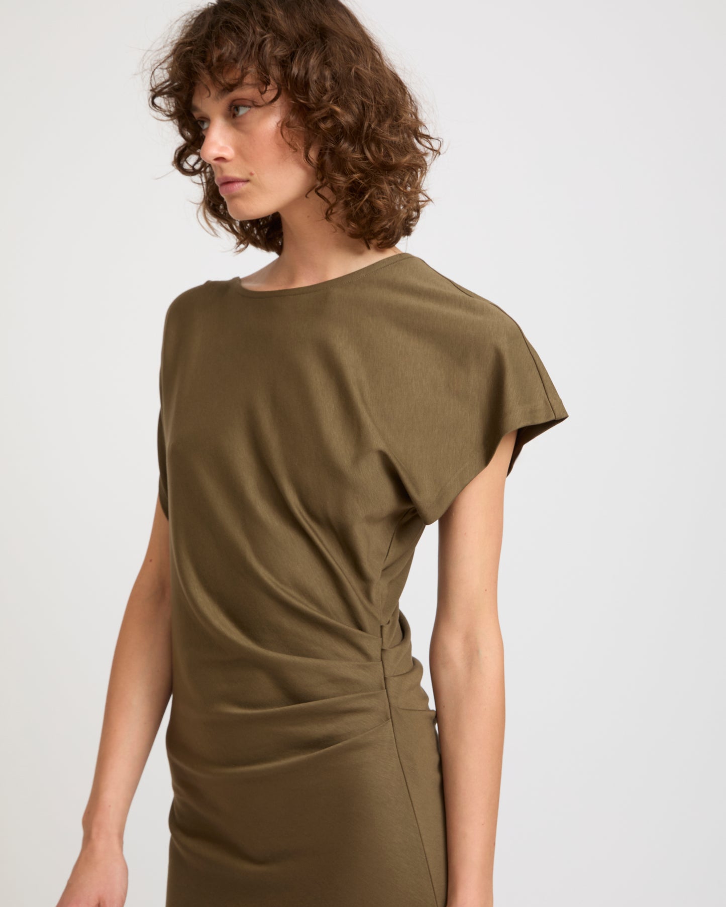 Summer sale - Asymmetrical jersey dress -Yves Salomon - New spring summer collection