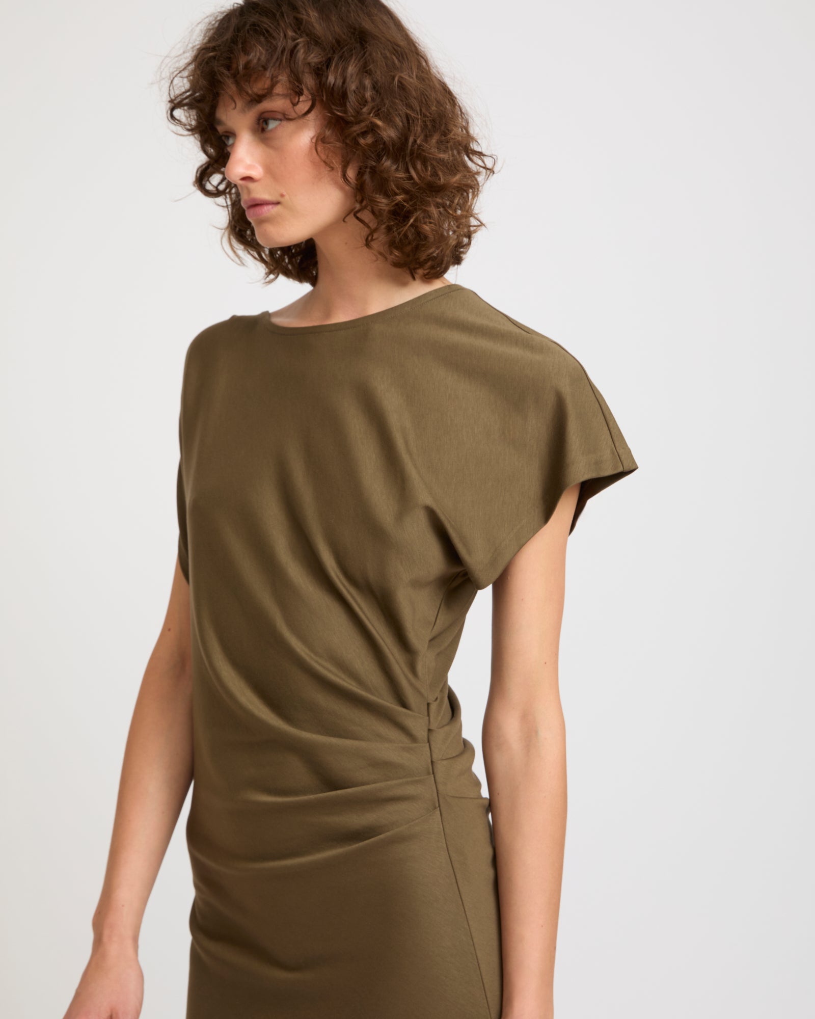 Summer sale - Asymmetrical jersey dress -Yves Salomon - New spring summer collection