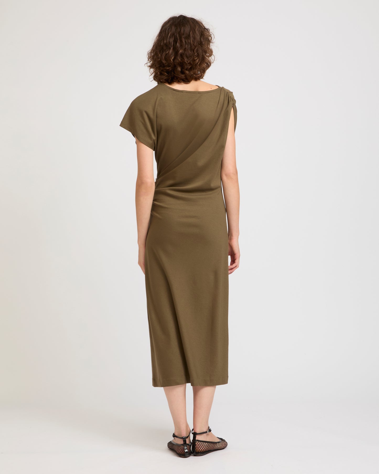 Summer sale - Asymmetrical jersey dress -Yves Salomon - New spring summer collection