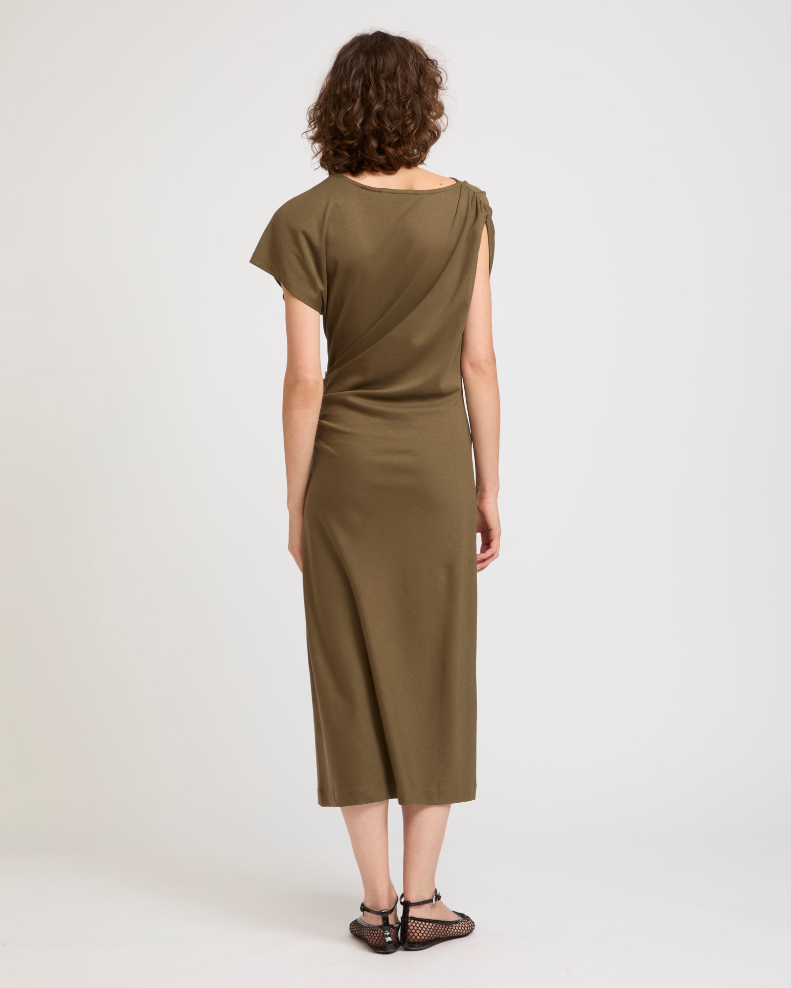 Summer sale - Asymmetrical jersey dress -Yves Salomon - New spring summer collection