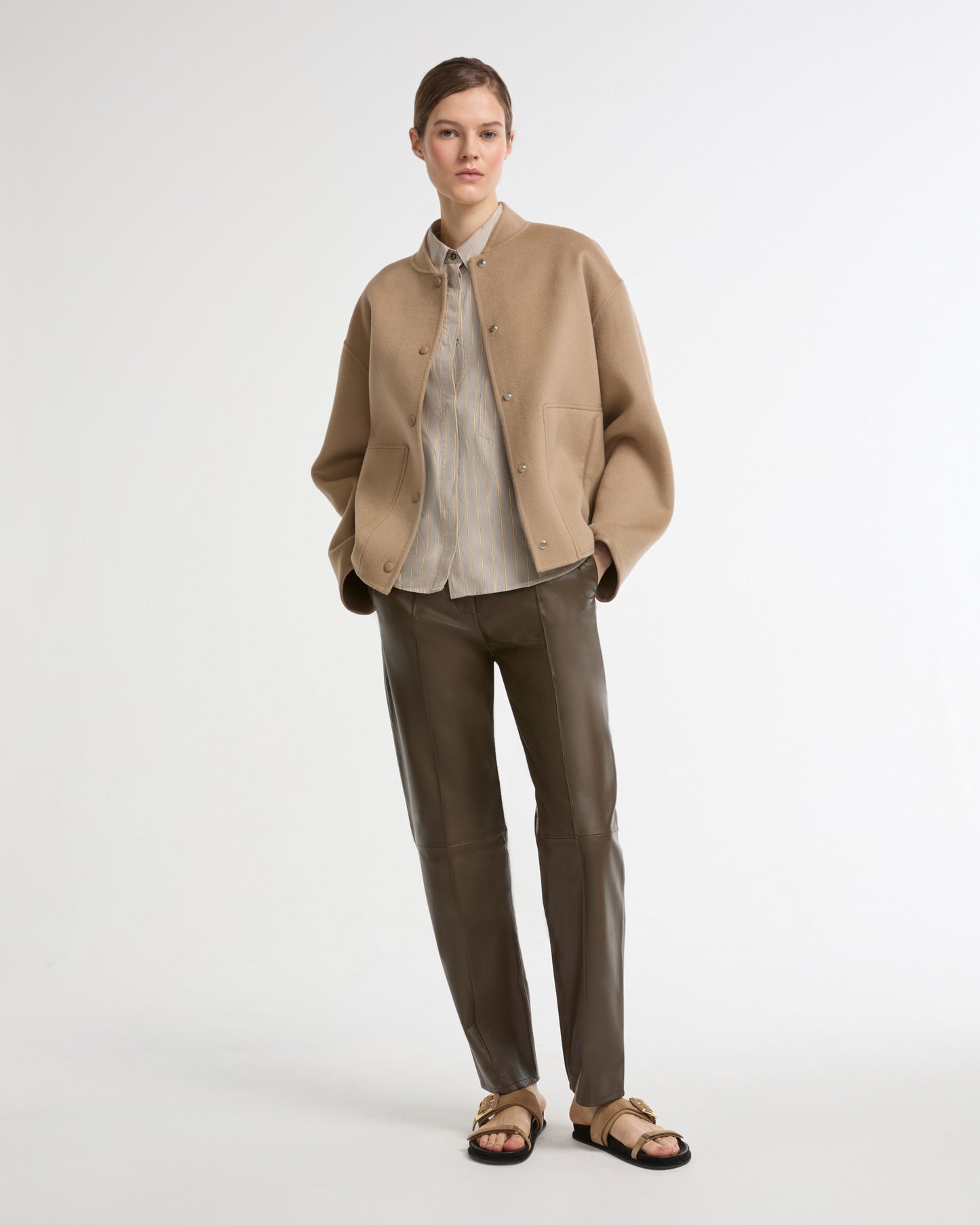 Double-sided cashmere-blend varsity jacket -Yves Salomon - New spring summer collection