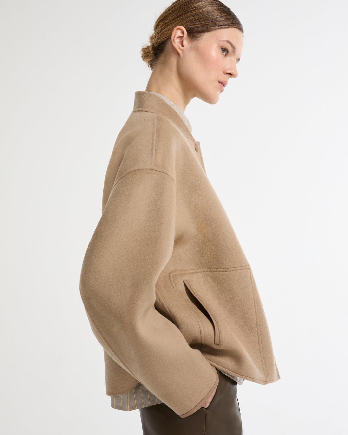 Double-sided cashmere-blend varsity jacket -Yves Salomon - New spring summer collection