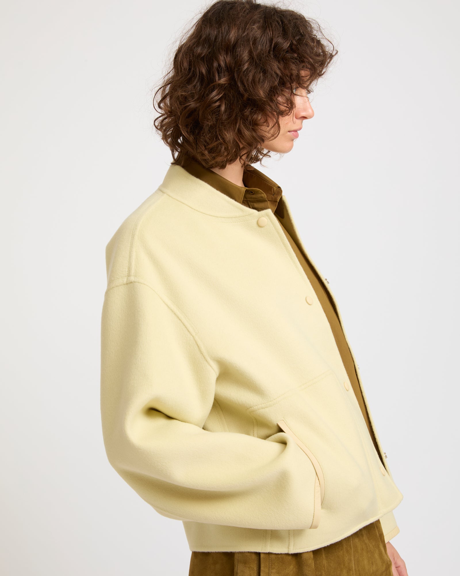 Double-sided cashmere-blend varsity jacket -Yves Salomon - New spring summer collection