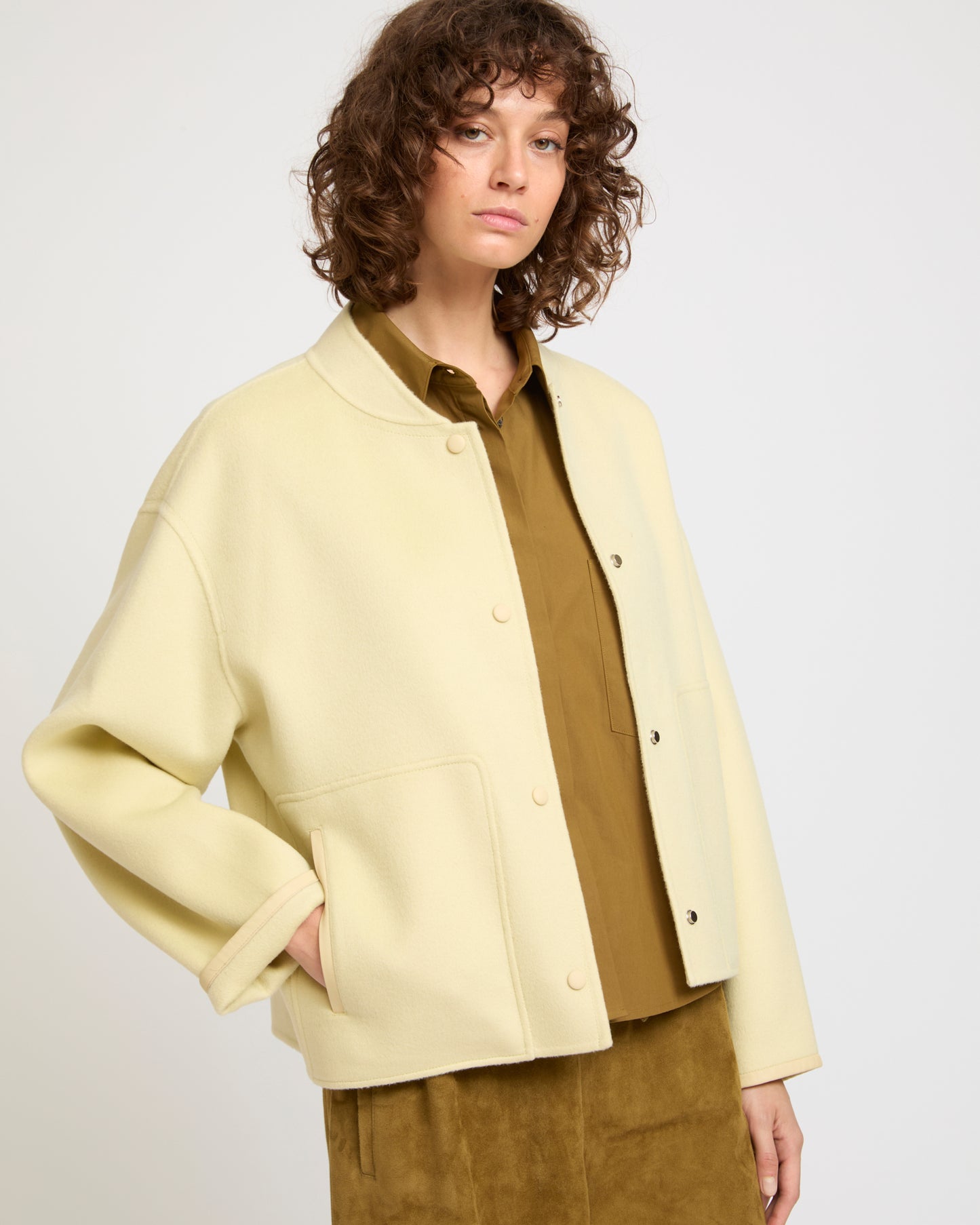 Double-sided cashmere-blend varsity jacket -Yves Salomon - New spring summer collection