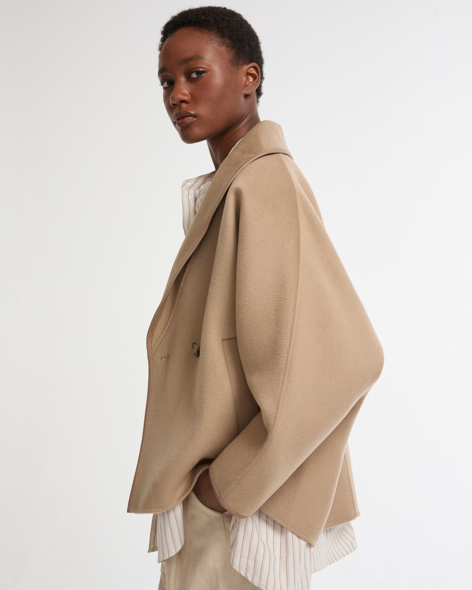 Double-sided cashmere-blend pea coat -Yves Salomon - New spring summer collection